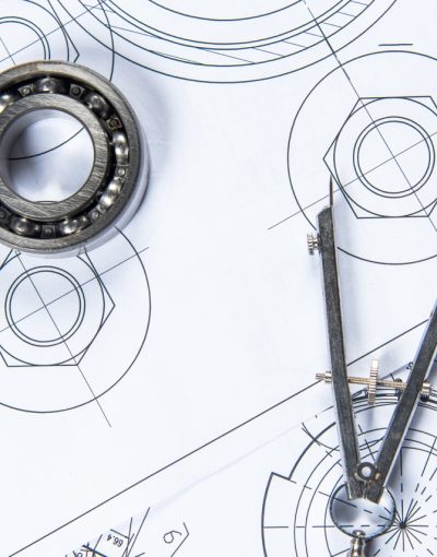 detail shot of Architectural blueprints.